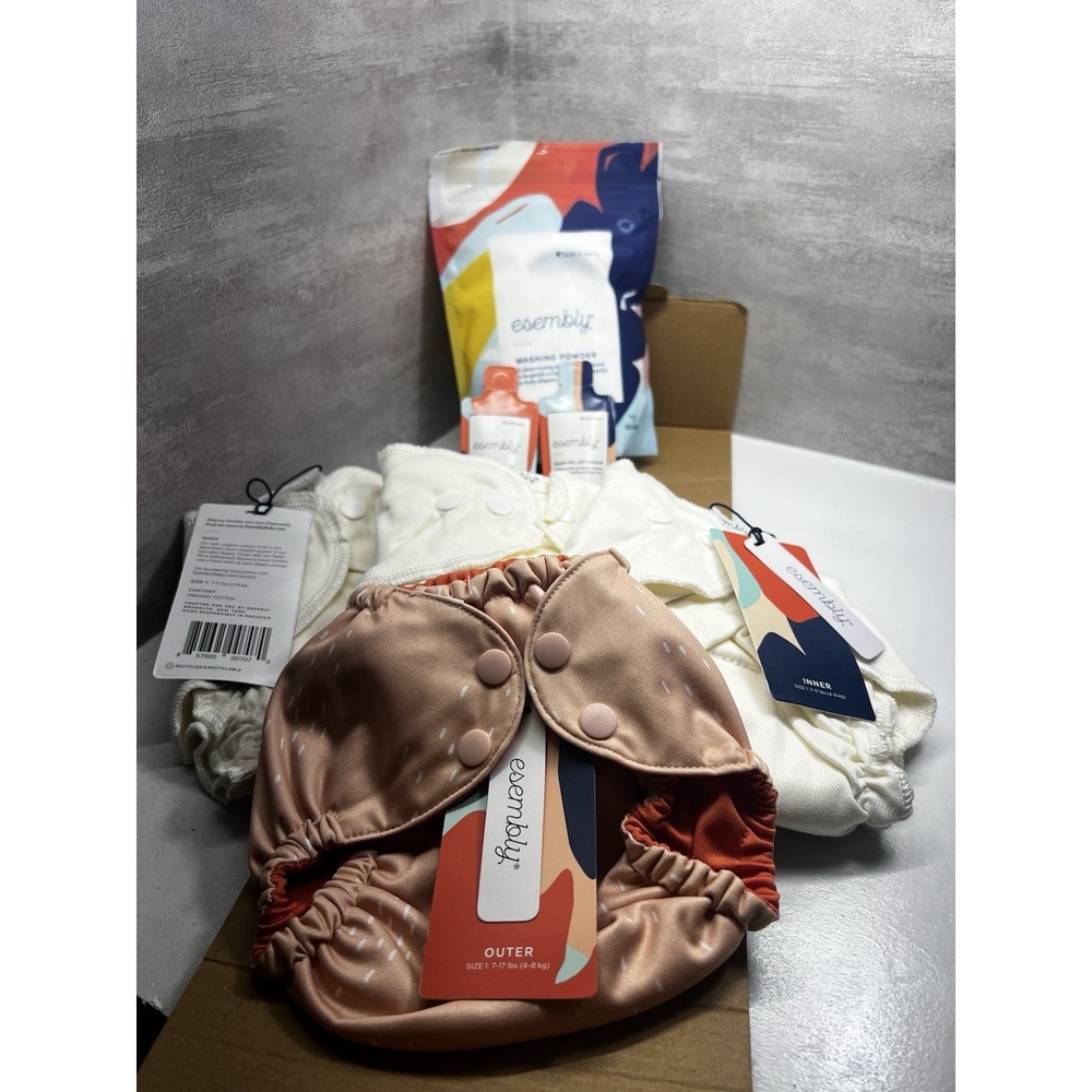 Esembly Size 1 Cloth Diapering Try It Kit Cover And 3 Inserts
